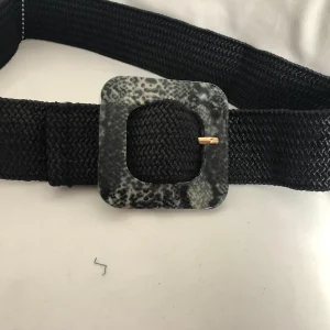 Ceinture fantaisie femme élastique noire