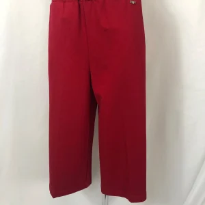 Pantacourt rouge évasé taille élastique tissu jersey Scee by Twinset