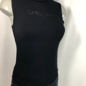 Débardeur "seconde peau" à col montant et strass de la marque Carlopik  - Taille L