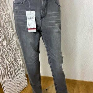 Jean gris délavé slim fit Gina Laura
