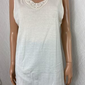 Maillot de corps femme chaud avec laine sans manches dentelle Armor Lux