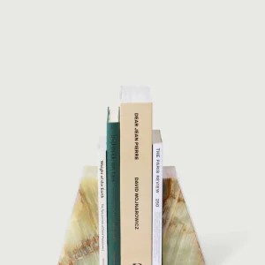 SERRE-LIVRES EN MARBRE D'ONYX