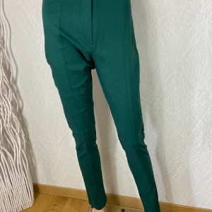 Pantalon taille haute élastique vert foncé strech Edmond Boublil