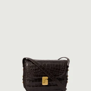 SAC BELLISSIMA MINI MARRON CROCO