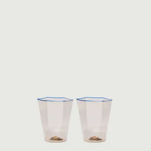 PAIRE DE VERRES DE MURANO BLEUE