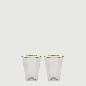 PAIRE DE VERRES DE MURANO VERTE