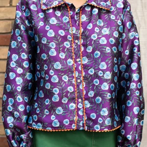 Chemisier Ischia en soie haute couture et croquet