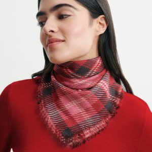 Mini carré imprimé tartan