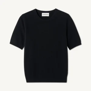 Col rond manches courtes