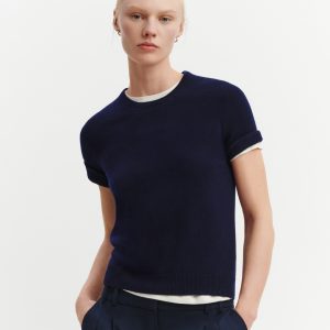 Col rond manches courtes