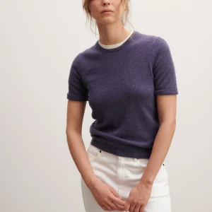 Col rond manches courtes