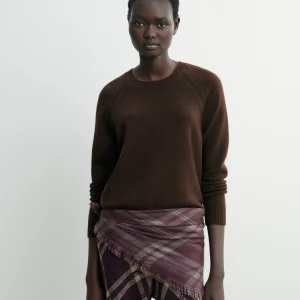 Pull col rond pointelle