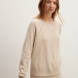 Pull col rond pointelle