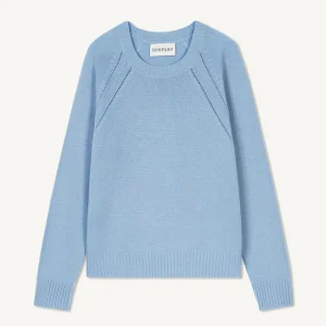 Pull col rond pointelle