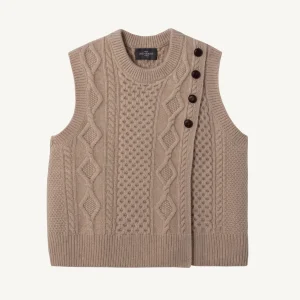 Pull col rond sans manches