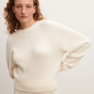 Pull col rond en côtes