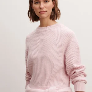 Pull col rond en côtes