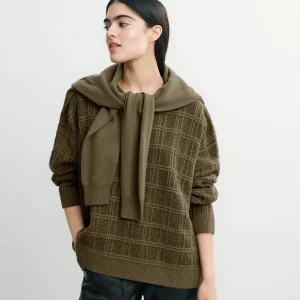 Pull col rond en tweed