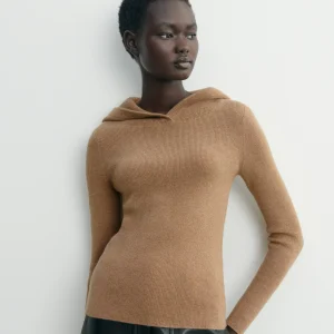 Pull à capuche maille unie