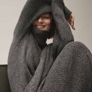 Robe moulinée à côtes