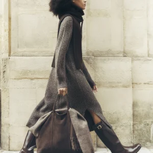 Robe moulinée à côtes