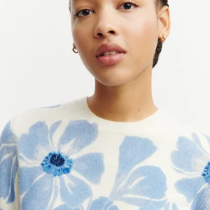 Pull col rond imprimé