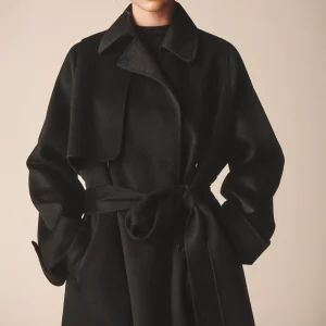 Manteau long double face