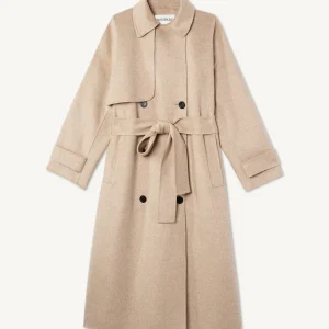 Manteau long double face