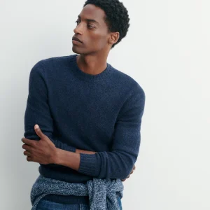 Pull col rond mouliné