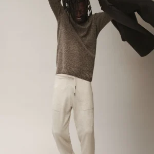 Pull col rond mouliné