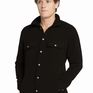 MEN'S 100% CASHMERE SOLID SHACKET. 29517/70ML