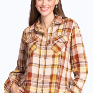 WOMEN'S 100% CASHMERE HANDWOVEN PLAID SHIRT. D-24090/70MLPIC
