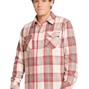 MEN'S 100% CASHMERE HANDWOVEN PLAID SHIRT. 56044/70ML