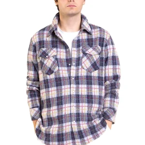 MEN’S 100% CASHMERE JACQUARD PLAID SHIRT. 29503/70ML