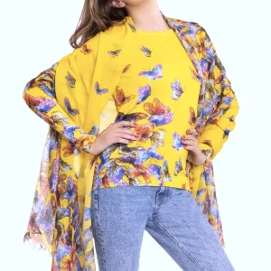 80% CASHMERE 20% SILK PRINTED LIGHTWEIGHT STOLE. 41012/17-3 ST494