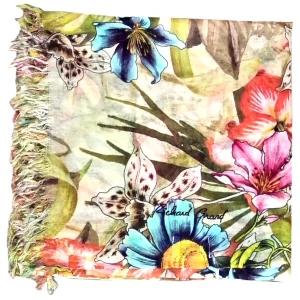 80% CASHMERE 20% SILK PRINTED LIGHTWEIGHT STOLE. 41012/17-3 ST490