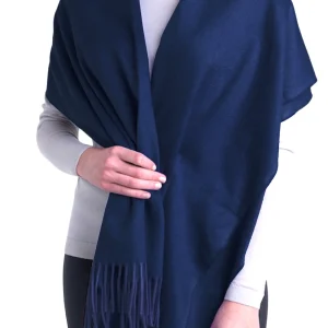 100% CASHMERE 2-TONE WOVEN SHAWL. 41004/17 BIC