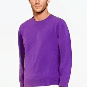MEN'S 100% CASHMERE SOLID CREW NECK. 21003/20ML