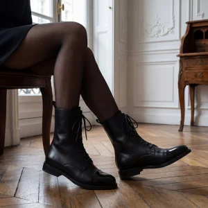 Riche | Bottines à lacets en PU pour femmes
