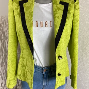 Originale veste vert vif de créateur Tabala Paris