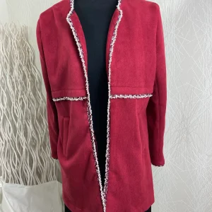 Veste droite rouge bordeaux manches longues Ma Petite Fiancée Paris