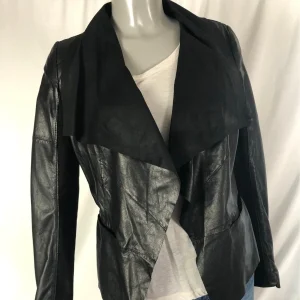 Veste blazer en cuir coupe ample Gipsy