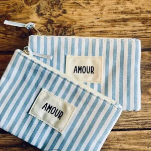 Pochette amour - bleu