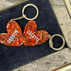 ✨ Porte-clés paillettes Cocotte ✨