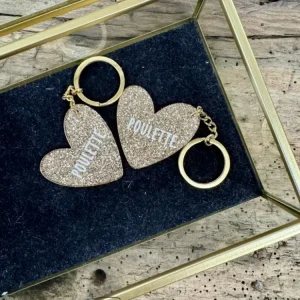✨ Porte-clés paillettes Poulette ✨