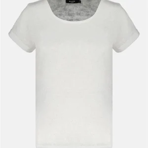 T-shirt blanc manches courtes coupe droite effet pailleté Deeluxe